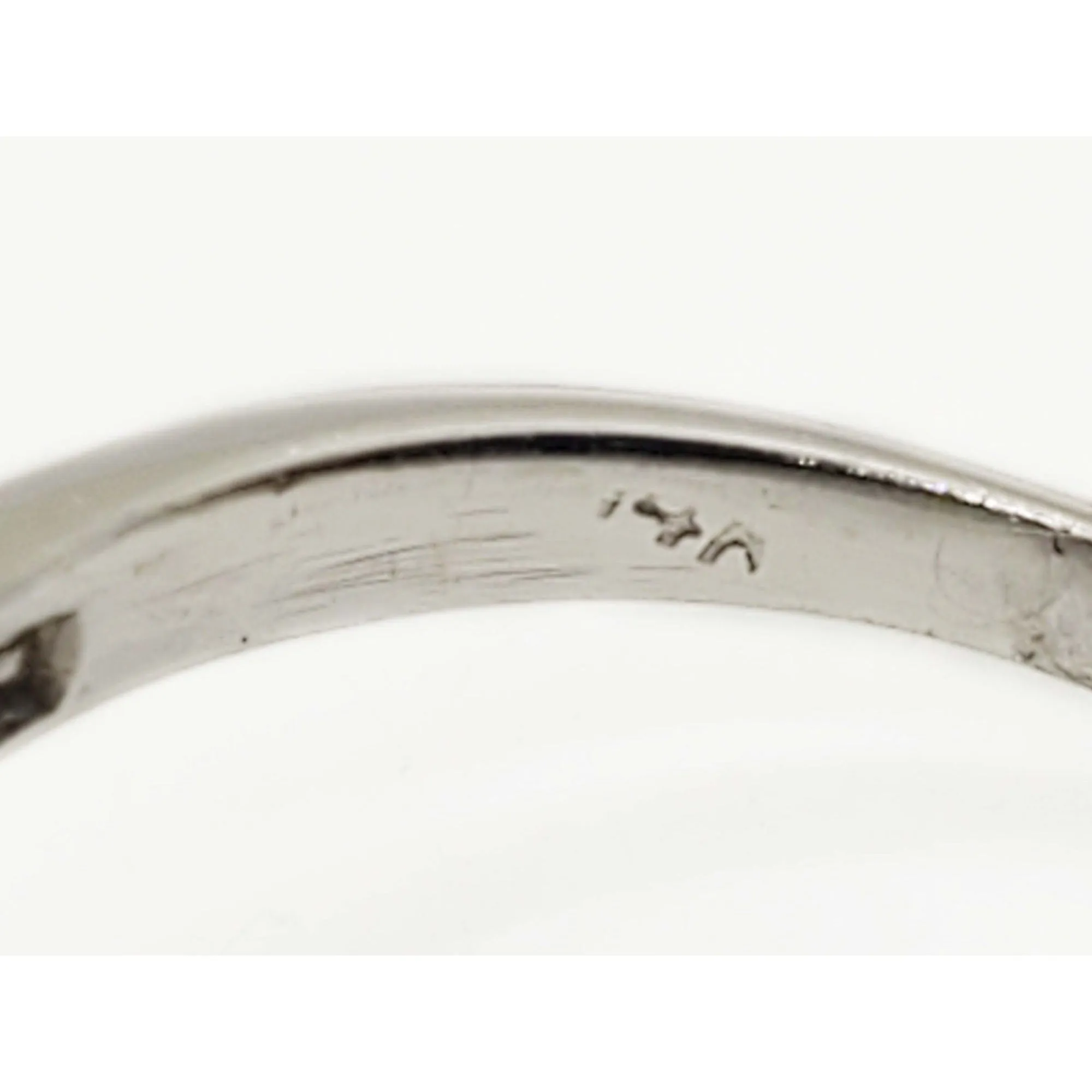 0.72 ctw Natural Diamond Swirl Bypass Style Ring 14k White Gold Size 5