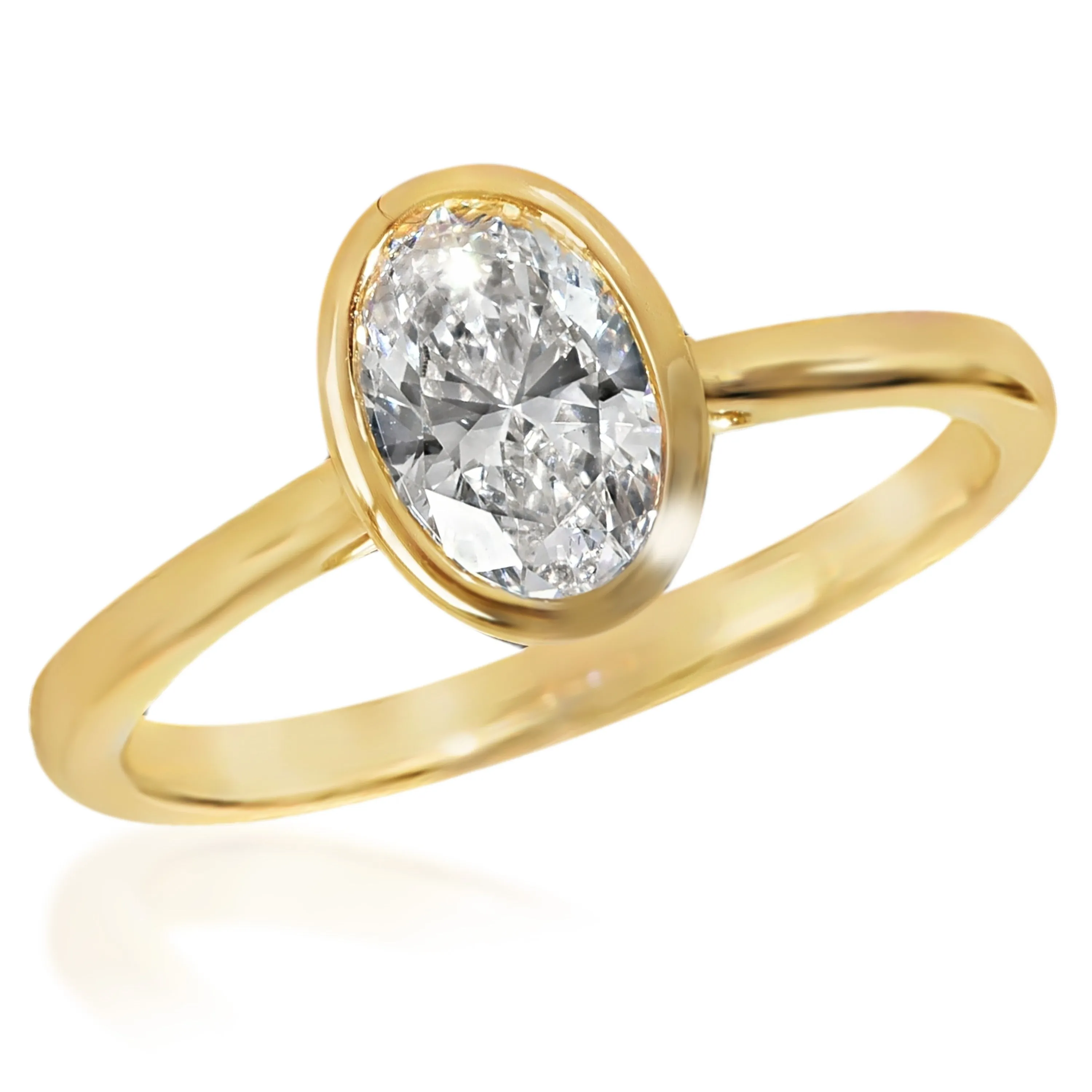 1 ctw Yellow Gold Lab-Grown Diamond Ring