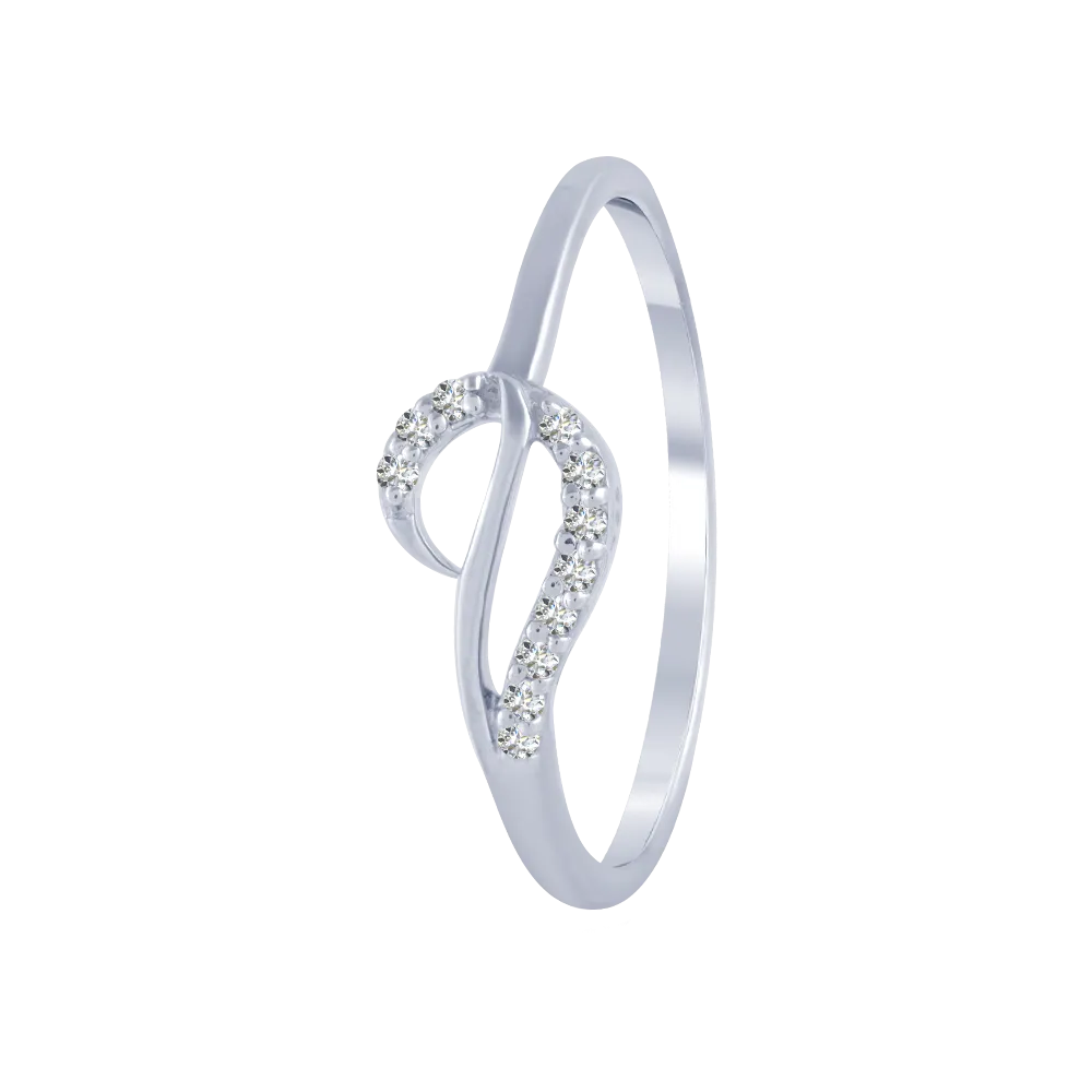 14KT (585) White Gold And Diamond Ring For Women