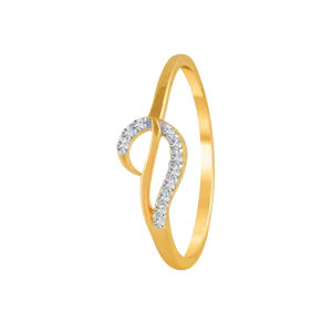 14KT (585) Yellow Gold And Diamond Ring For Women
