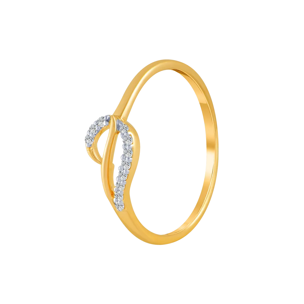 14KT (585) Yellow Gold And Diamond Ring For Women