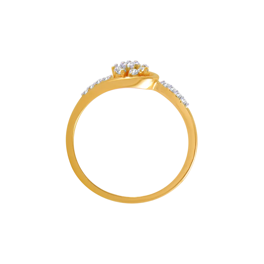 14KT (585) Yellow Gold And Diamond Ring For Women
