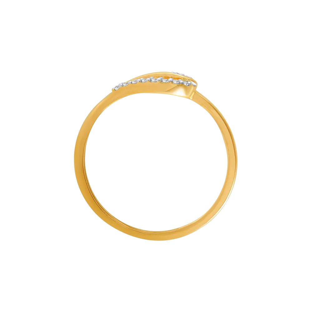 14KT (585) Yellow Gold And Diamond Ring For Women