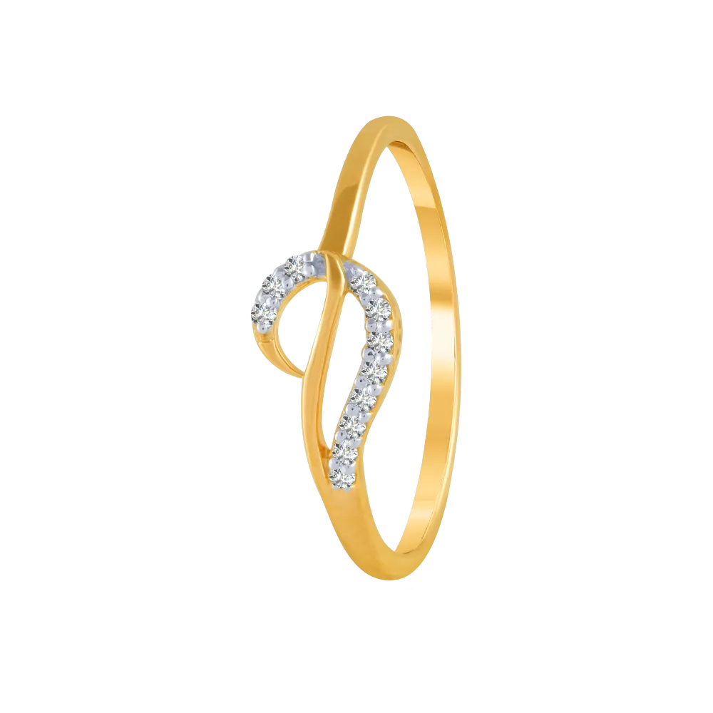 14KT (585) Yellow Gold And Diamond Ring For Women
