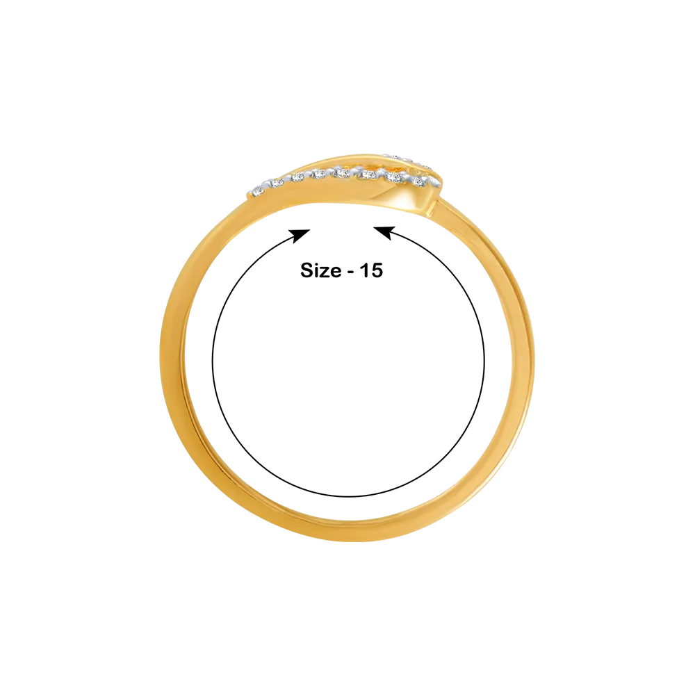14KT (585) Yellow Gold And Diamond Ring For Women