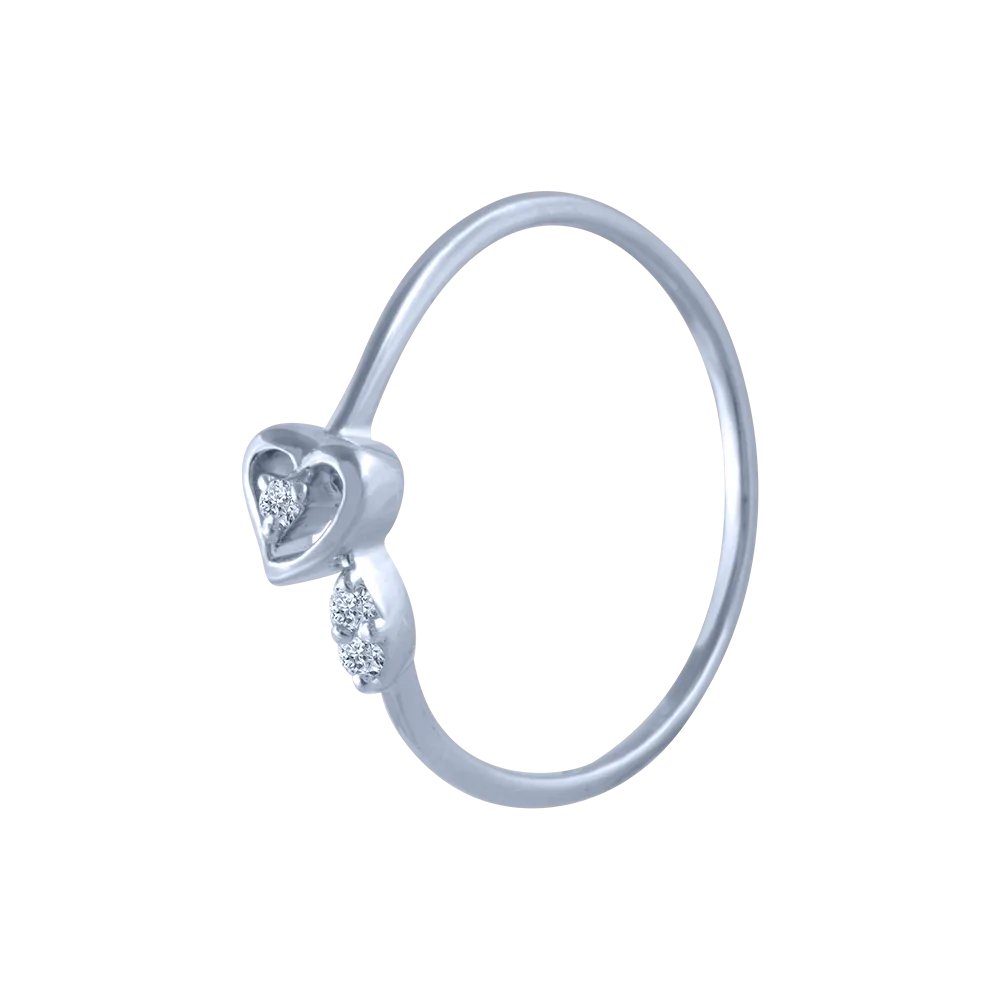 18k (750) White Gold And Diamond Ring For Women