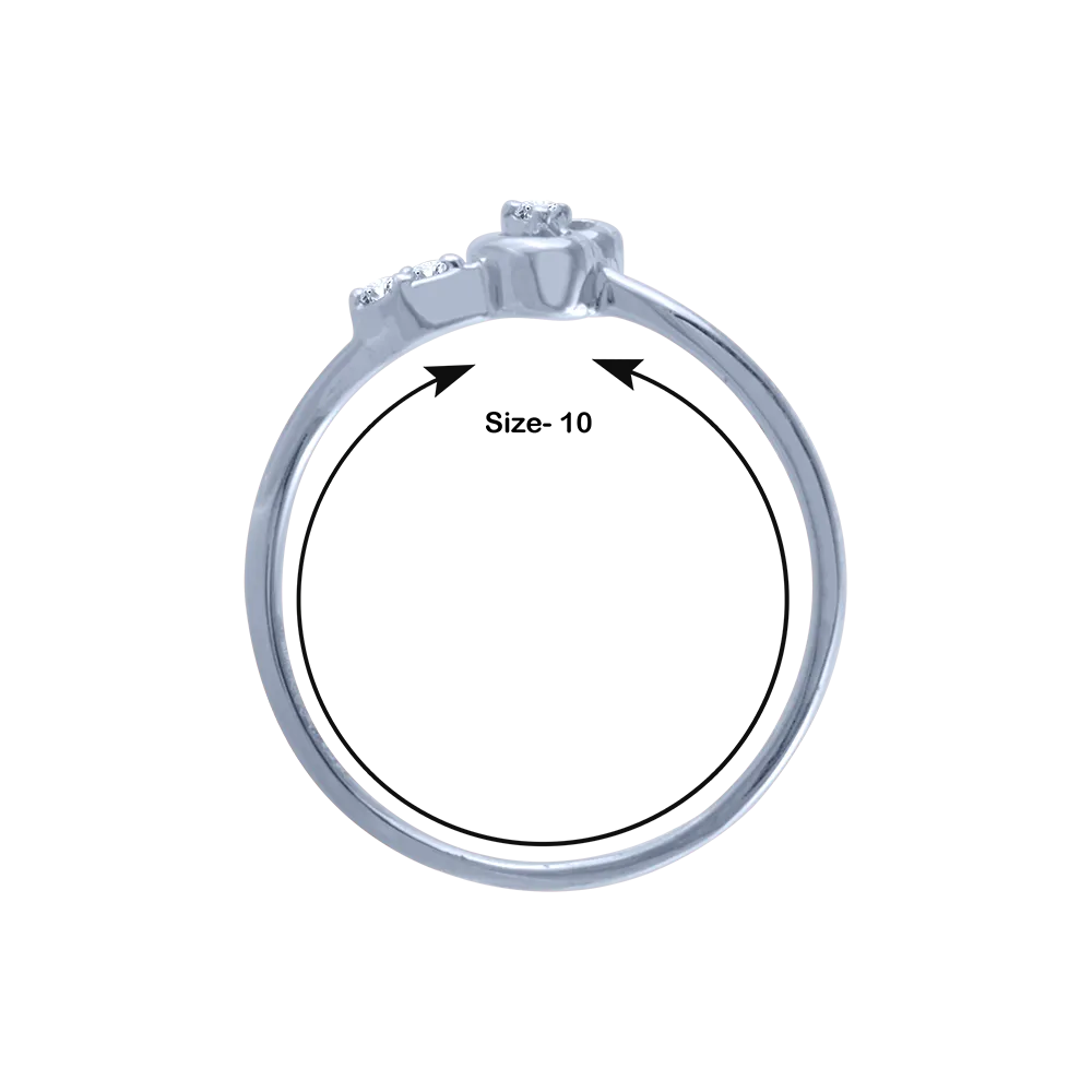 18k (750) White Gold And Diamond Ring For Women