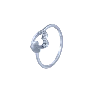 18k (750) White Gold And Diamond Ring For Women