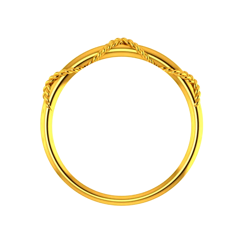 18k Gold Ring With A Rope Design
