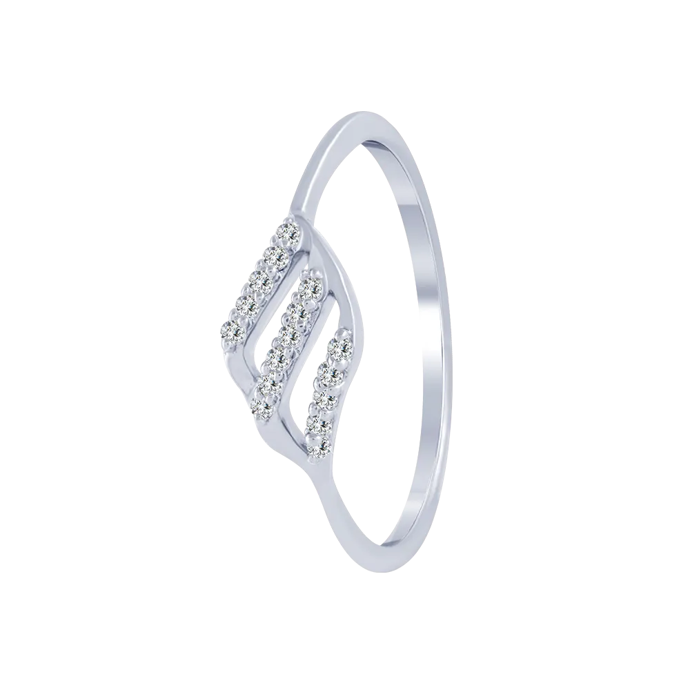 18KT (750) White Gold And Diamond Ring For Women