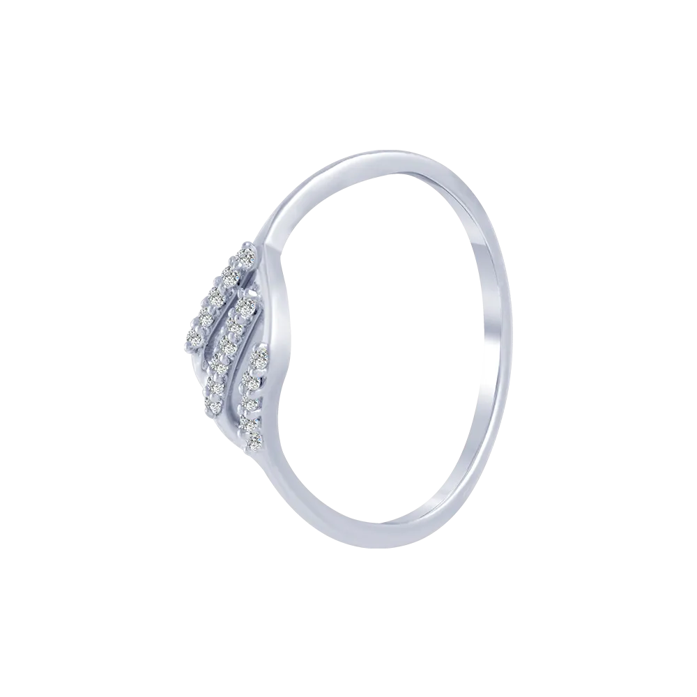 18KT (750) White Gold And Diamond Ring For Women