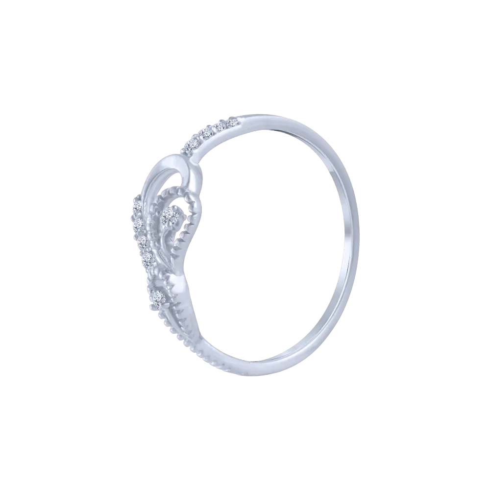 18KT (750) White Gold And Diamond Ring For Women