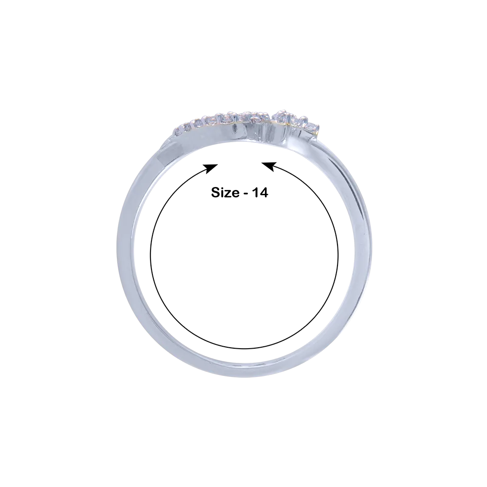 18KT (750) White Gold And Diamond Ring For Women