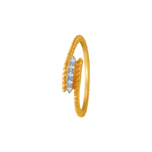 18KT (750) Yellow Gold And Diamond Ring For Women