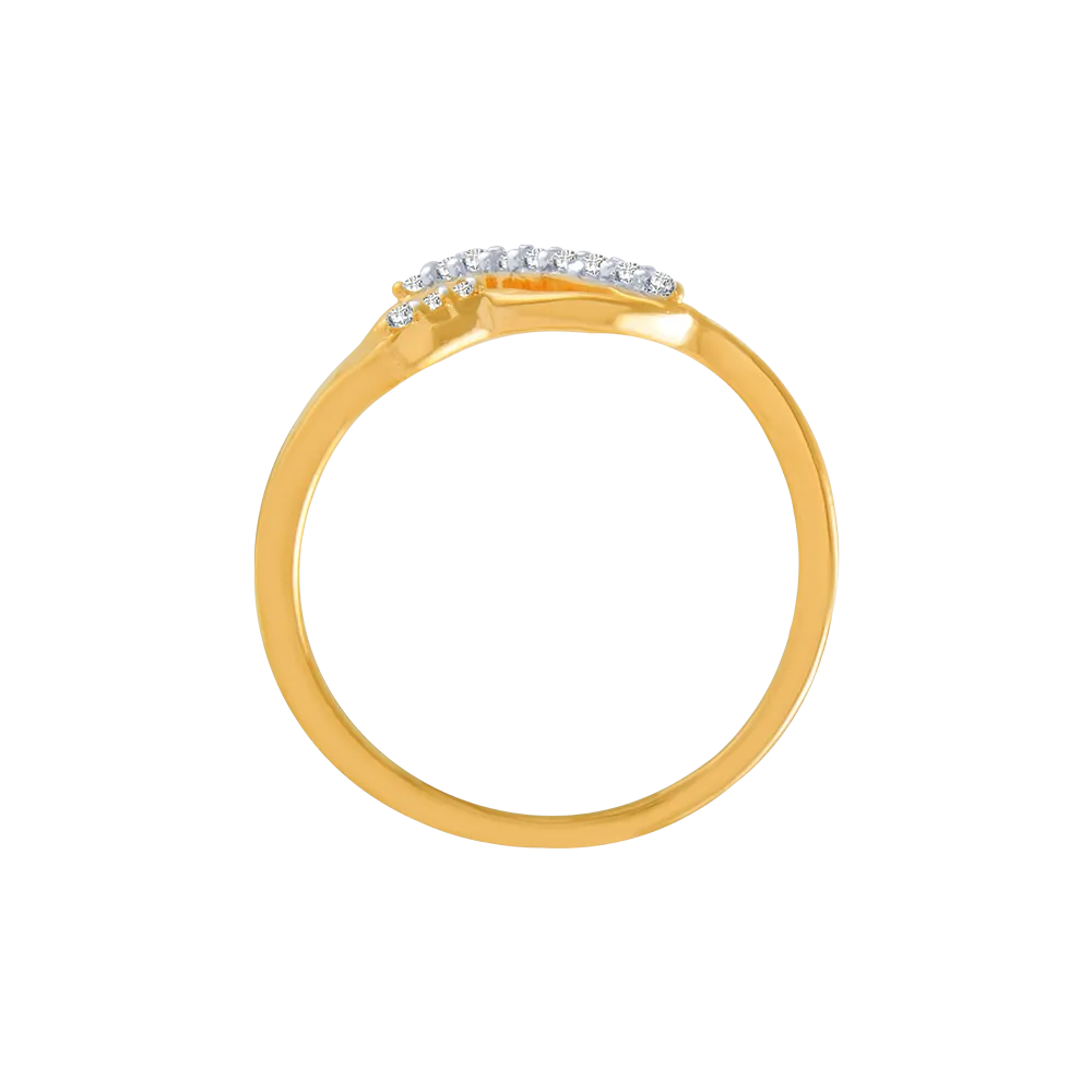 18KT (750) Yellow Gold And Diamond Ring For Women