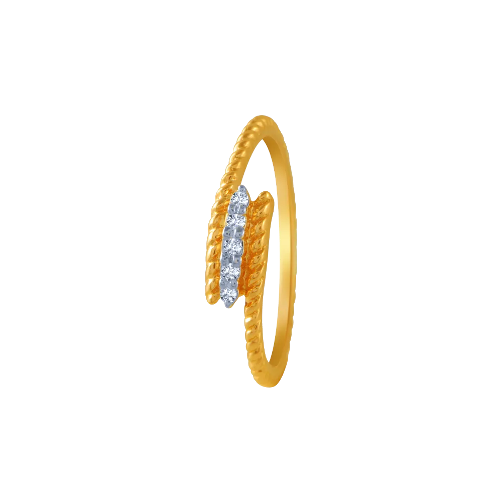 18KT (750) Yellow Gold And Diamond Ring For Women