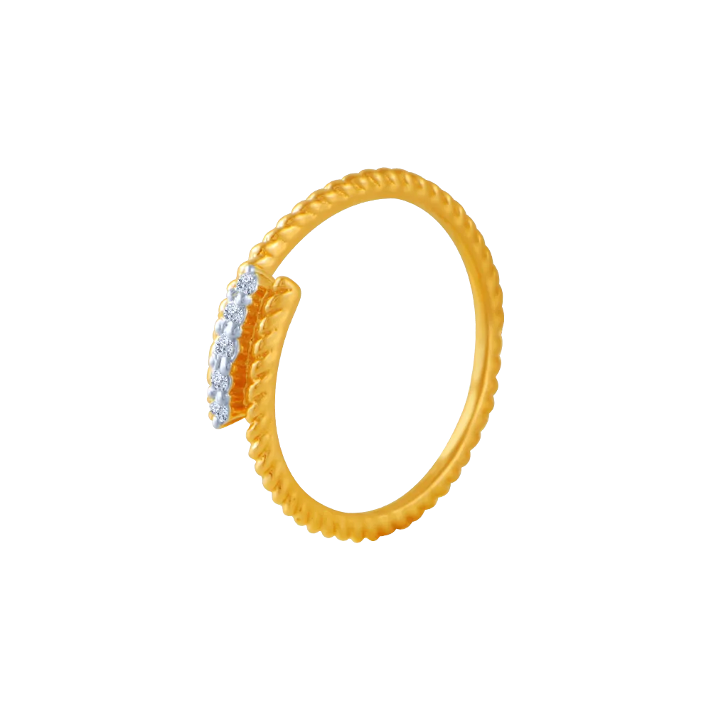 18KT (750) Yellow Gold And Diamond Ring For Women
