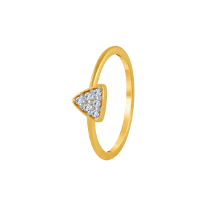 18KT (750) Yellow Gold And Diamond Ring For Women