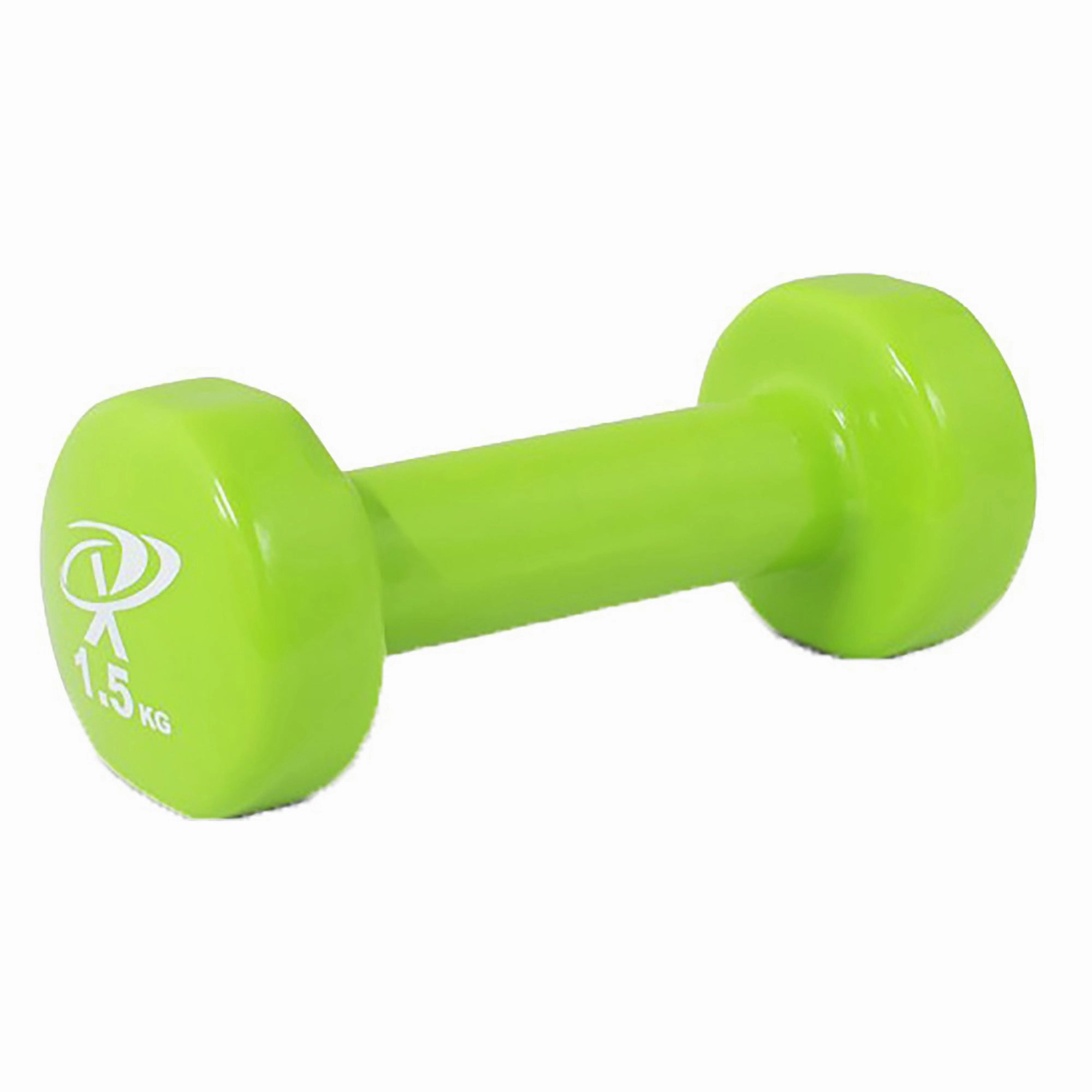 1.5Kg Coloured Vinyl Dipped Dumbbell Durable construction Polished