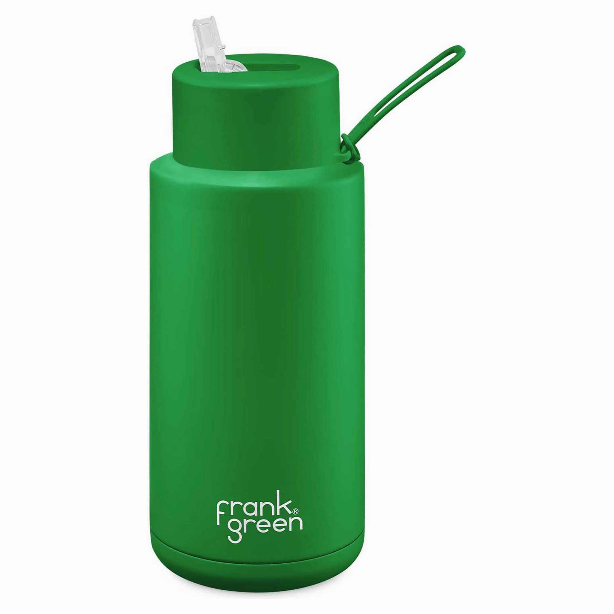 1L Stainless Steel Ceramic Reusable Straw Lid Water Bottle Up-to-date Best sellers