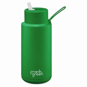 1L Stainless Steel Ceramic Reusable Straw Lid Water Bottle Modern silhouettes Trendy pieces