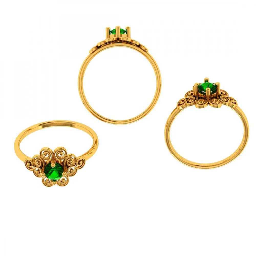 22KT (916) Yellow Gold Ring For Women