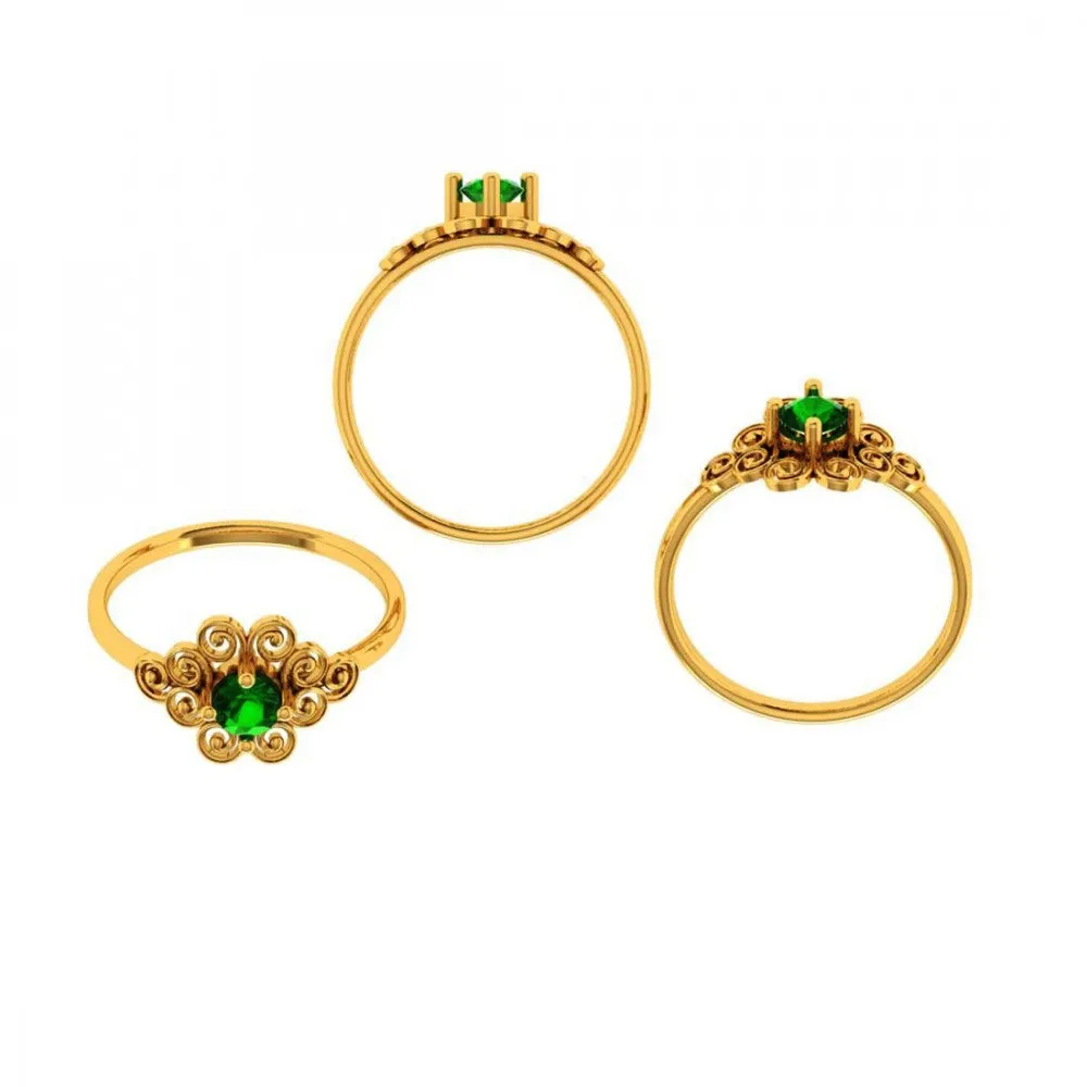 22KT (916) Yellow Gold Ring For Women