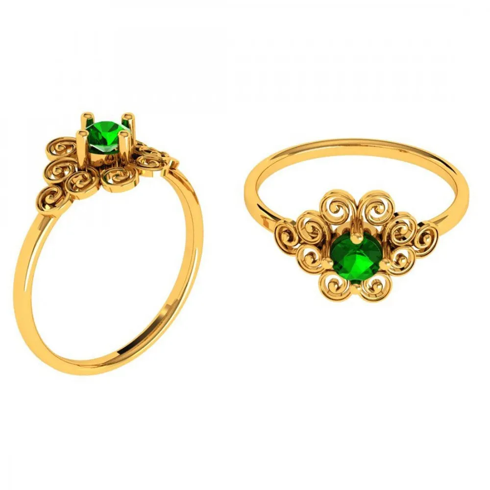 22KT (916) Yellow Gold Ring For Women