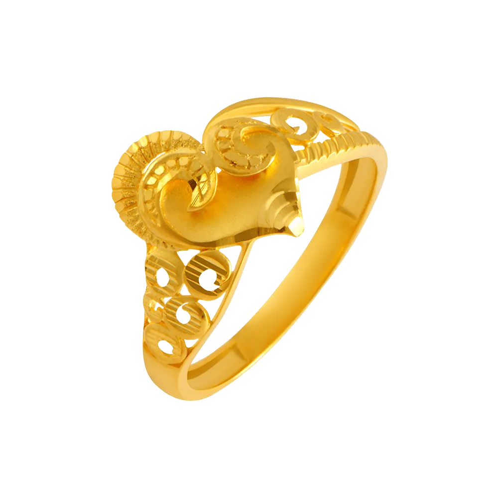 22KT Yellow Gold Ring For Women