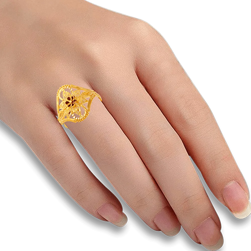 22KT Yellow Gold Ring For Women
