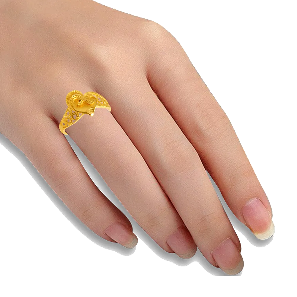 22KT Yellow Gold Ring For Women