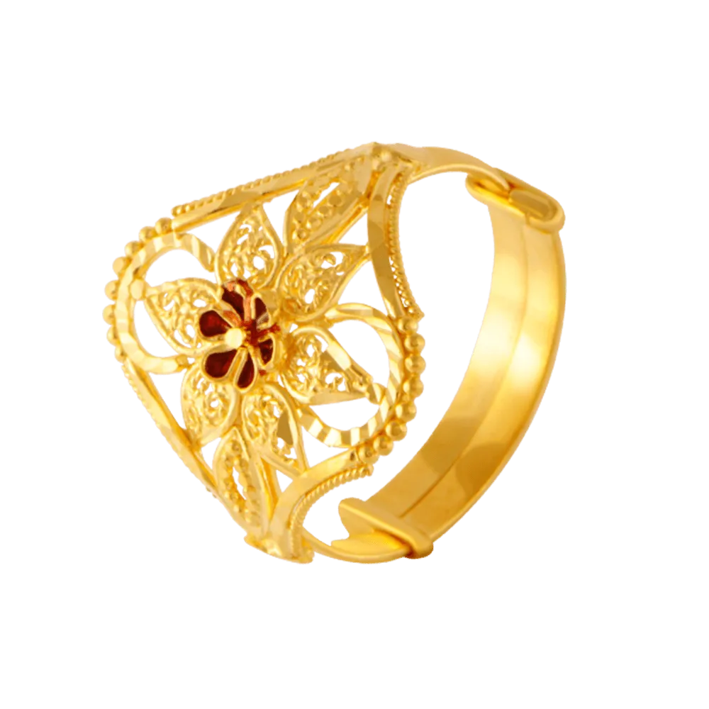 22KT Yellow Gold Ring For Women
