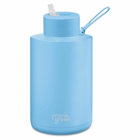2L Stainless Steel Ceramic Reusable Straw Lid Water Bottle Well-fitted Smart casual