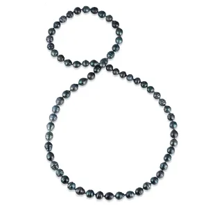 34-35" Tahitian Black Pearl Strand - 10-12mm