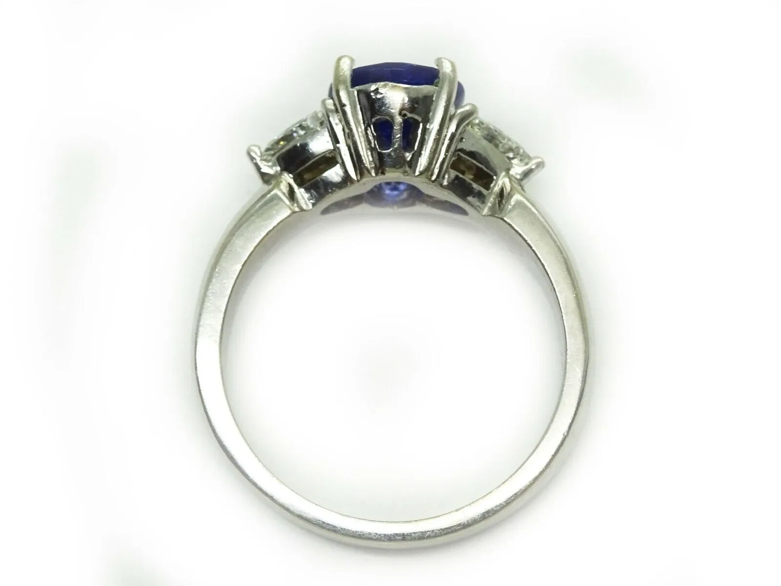 4.71ct Natural Tanzanite & Earth Mined Diamond Ring solid 14k  Gold Size 11.25