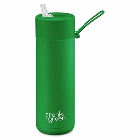 595ml Stainless Steel Ceramic Reusable Straw Lid Water Bottle Modern fashion Confident