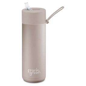 595ml Stainless Steel Ceramic Reusable Straw Lid Water Bottle Style-defining Sophisticated