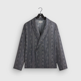 &Kin Batik Stripe Long Sleeve Thompson Crossover Shirt - Nocturnal Playful First-rate
