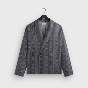&Kin Batik Stripe Long Sleeve Thompson Crossover Shirt - Nocturnal Playful First-rate
