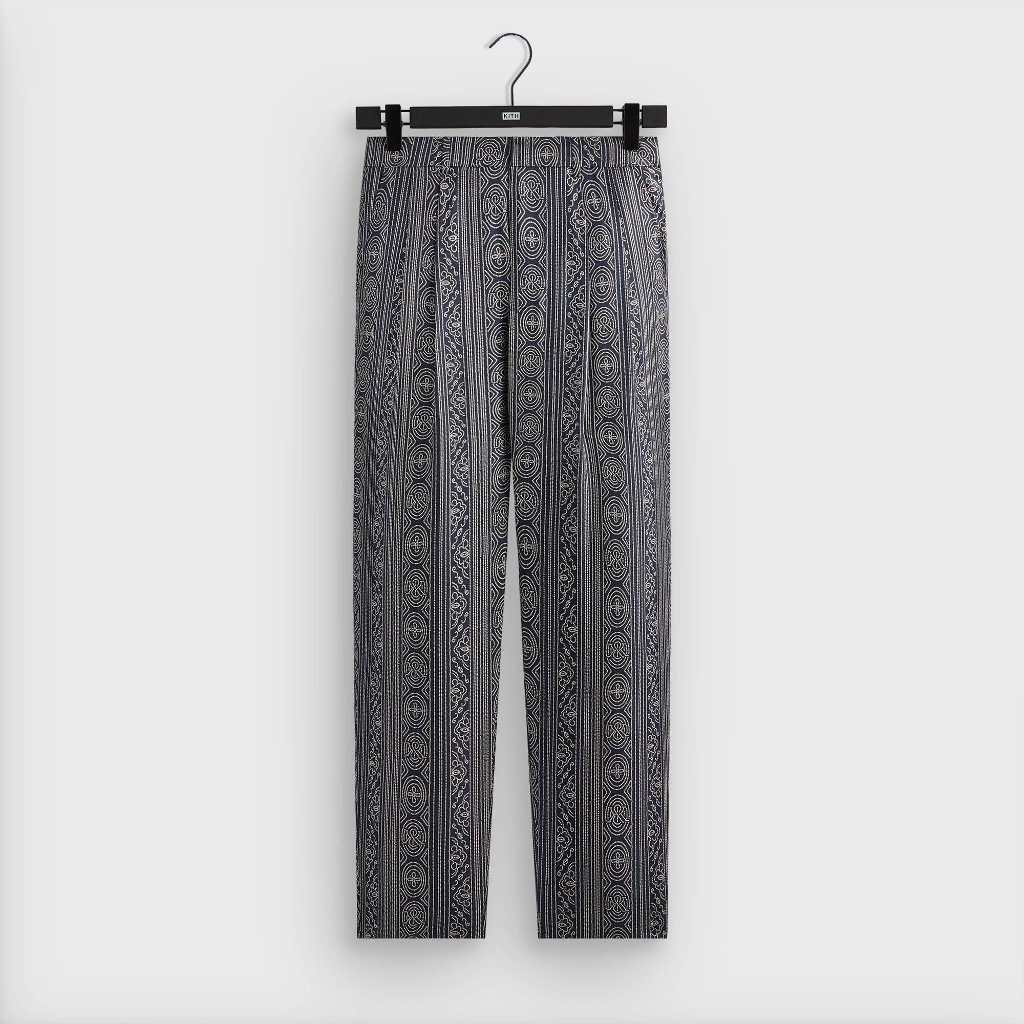 Esteemed &Kin Batik Stripe Pleated Ari Trouser - Nocturnal Active