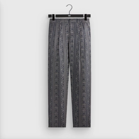 &Kin Batik Stripe Pleated Ari Trouser - Nocturnal Premium-grade Genuine
