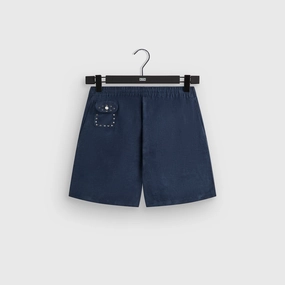 &Kin Cupro Linen Kellen Short - Nocturnal Informed Green