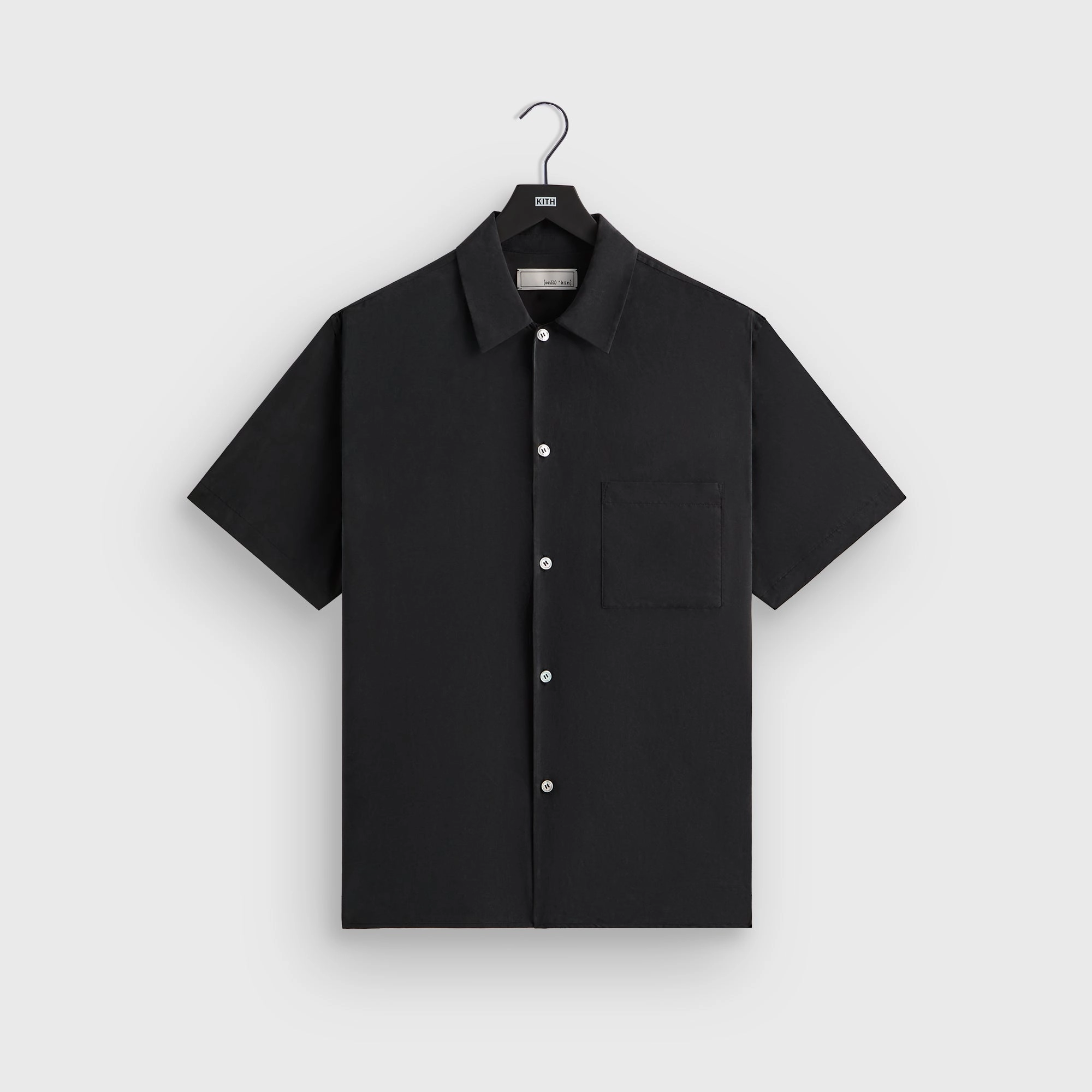 Value-for-money &Kin Silk Habotai Beckham Buttondown - Black Important