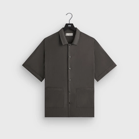 &Kin Silk Habotai Short Sleeve Reade Shirt -  Somber Expertly made Stylish