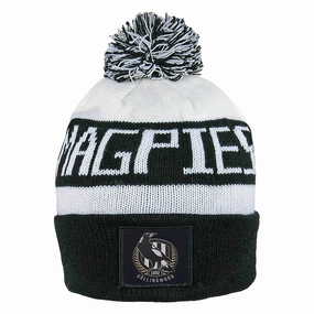 Adult's AFL Collingwood Football Club Bar Beanie Quality wear Lifestyle-focused