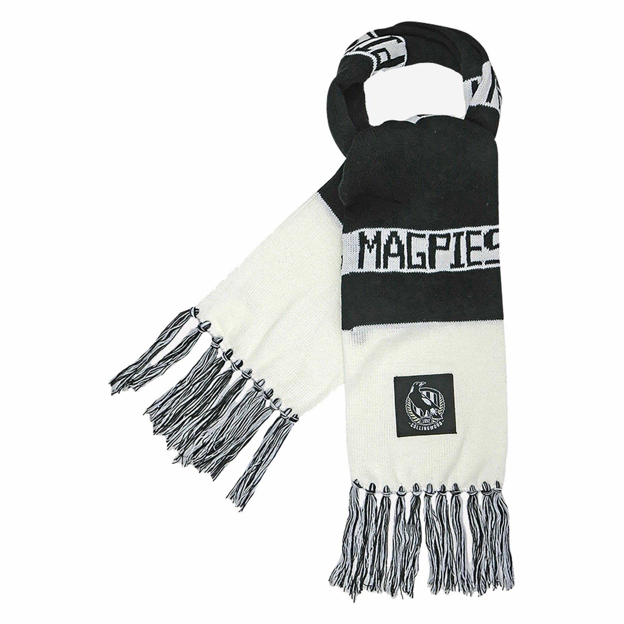 Adult's AFL Collingwood Magpies Bar Scarf Sustainable Quality pieces