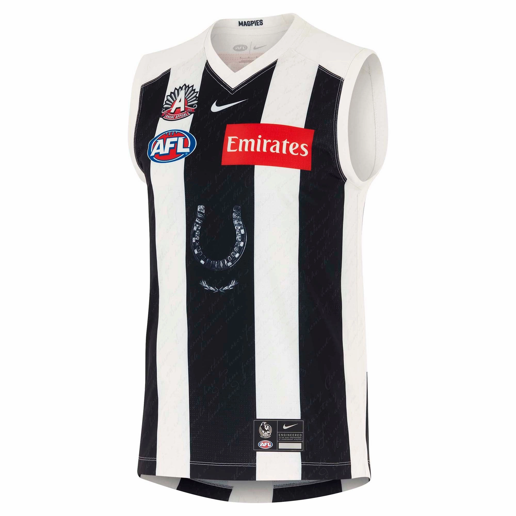 Stylish designs Adult's AFL Collingwood Magpies Football Club 2025 Stadium Anzac Jersey All occasions