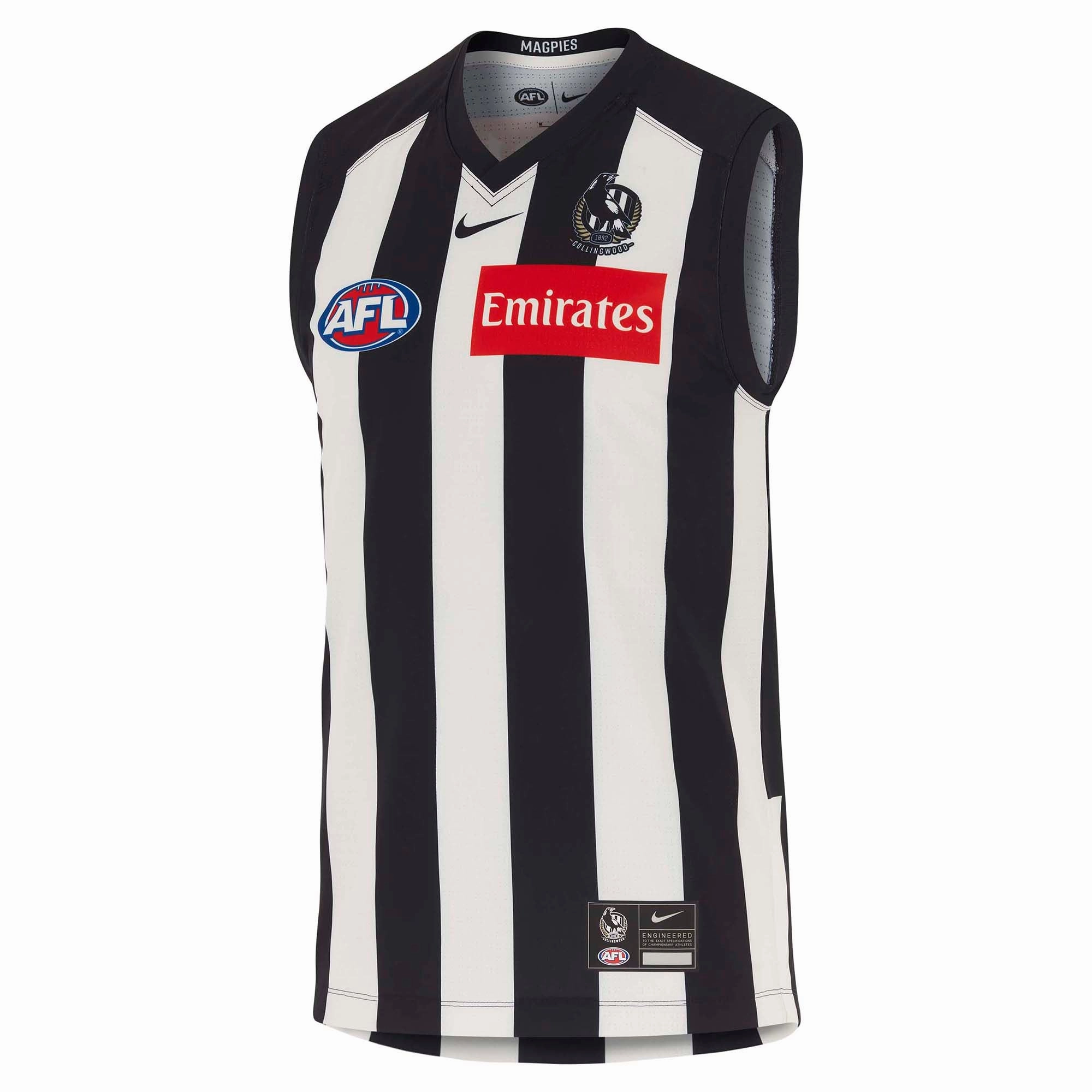 Adult's AFL Collingwood Magpies Football Club 2025 Stadium Home Jersey Classic wearables All occasions
