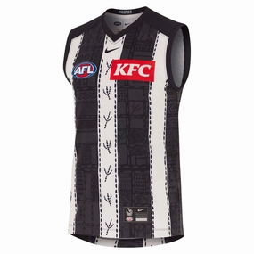 Adult's AFL Collingwood Magpies Football Club 2025 Stadium Indigenous Jersey Refined Timeless