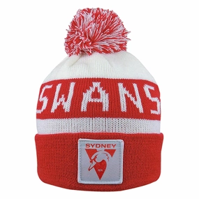 Adult's AFL Sydney Swans Football Club Bar Beanie Fashionable attire Fashion staple